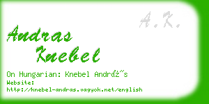 andras knebel business card